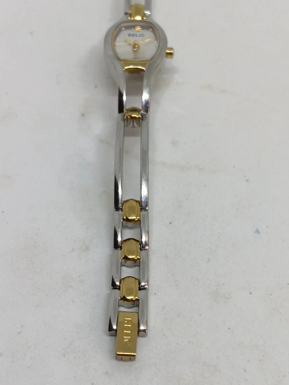 Relic by Fossil ZR33580 Women's 17 mm Two Tone S/Steel Tonneau Case Quartz Watch